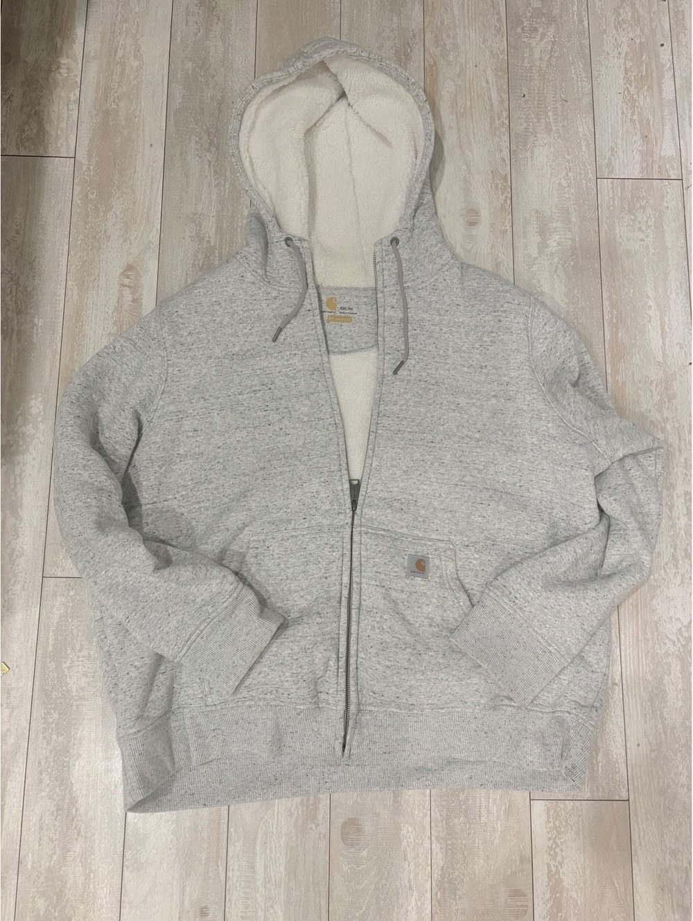 Carhartt Relaxed Fit Sherpa Lined Full Zip Hoodie Women’s XXL 20 Gray
